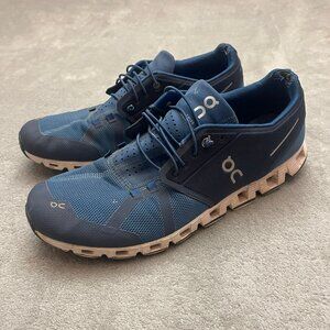 On Cloud Running Shoes Men Size 13 Blue  See pics for measurements and condition